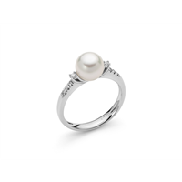 Anello Miluna Donna in Oro bianco Perla PLI1633 - PLI1633